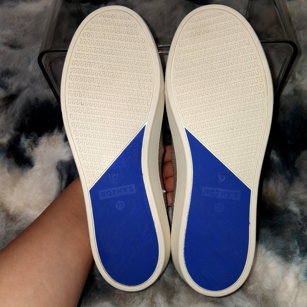 Rothy's The Original Slip-On Women's Sneakers in Latte - Picture 15 of 15